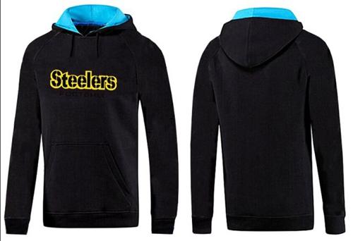 Pittsburgh Steelers English Version Pullover Hoodie Black & Blue