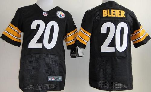 Nike Steelers #20 Rocky Bleier Black Team Color Men's Stitched NFL Elite Jersey