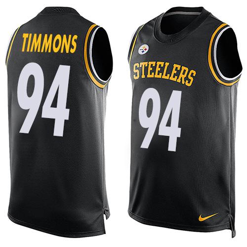 Nike Steelers #94 Lawrence Timmons Black Team Color Men's Stitched NFL Limited Tank Top Jersey