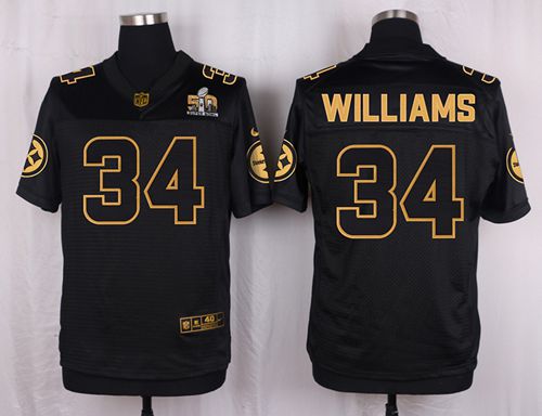 Nike Steelers #34 DeAngelo Williams Black Men's Stitched NFL Elite Pro Line Gold Collection Jersey