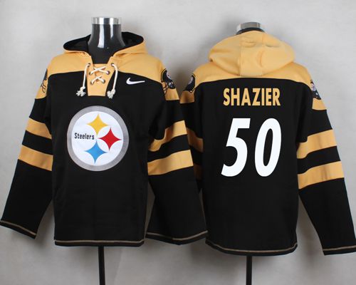 Nike Steelers #50 Ryan Shazier Black Player Pullover NFL Hoodie