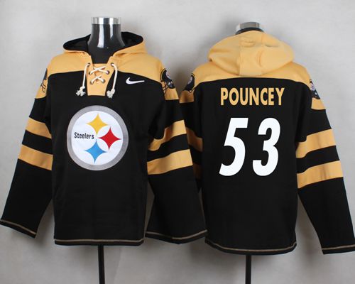 Nike Steelers #53 Maurkice Pouncey Black Player Pullover NFL Hoodie