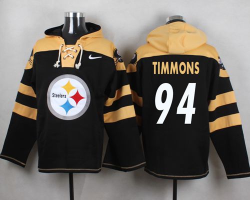 Nike Steelers #94 Lawrence Timmons Black Player Pullover NFL Hoodie
