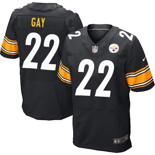 Nike Steelers #22 William Gay Black Team Color Men's Stitched NFL Elite Jersey