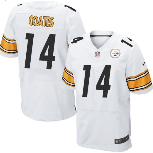 Nike Steelers #14 Sammie Coates White Men's Stitched NFL Elite Jersey