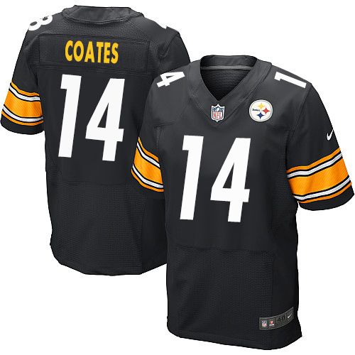 Nike Steelers #14 Sammie Coates Black Team Color Men's Stitched NFL Elite Jersey