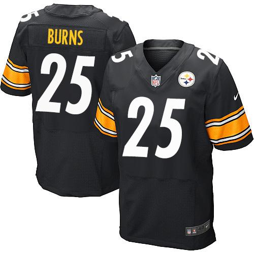 Nike Steelers #25 Artie Burns Black Team Color Men's Stitched NFL Elite Jersey