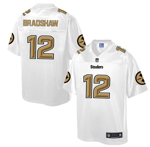 Nike Steelers #12 Terry Bradshaw White Men's NFL Pro Line Fashion Game Jersey