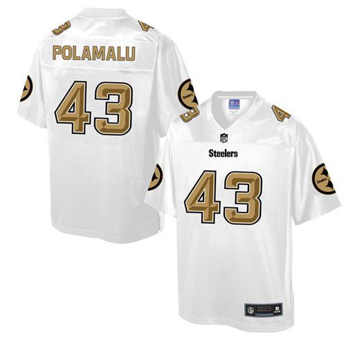 Nike Steelers #43 Troy Polamalu White Men's NFL Pro Line Fashion Game Jersey