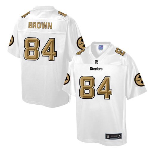 Nike Steelers #84 Antonio Brown White Men's NFL Pro Line Fashion Game Jersey