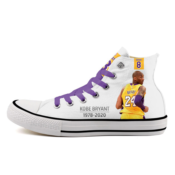 Women's And Youth Lakers Kobe Bryant Repeat Print HighTop Sneakers 008