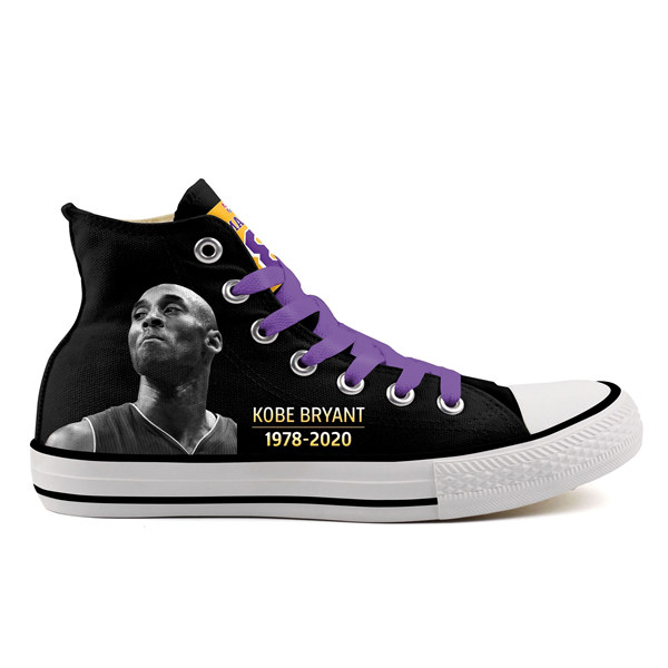 Women's And Youth Lakers Kobe Bryant Repeat Print High Top Sneakers 006