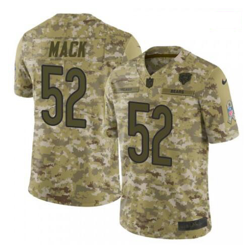 Men's Bears #52 Khalil Mack 2018 Camo Salute to Service Limited Stitched NFL Jersey