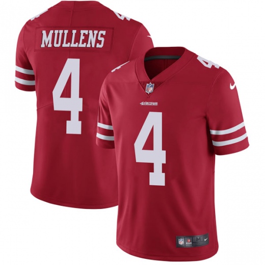 Men's 49ers #4 Nick Mullens Team Color Vapor Untouchable Limited Stitched NFL Jersey