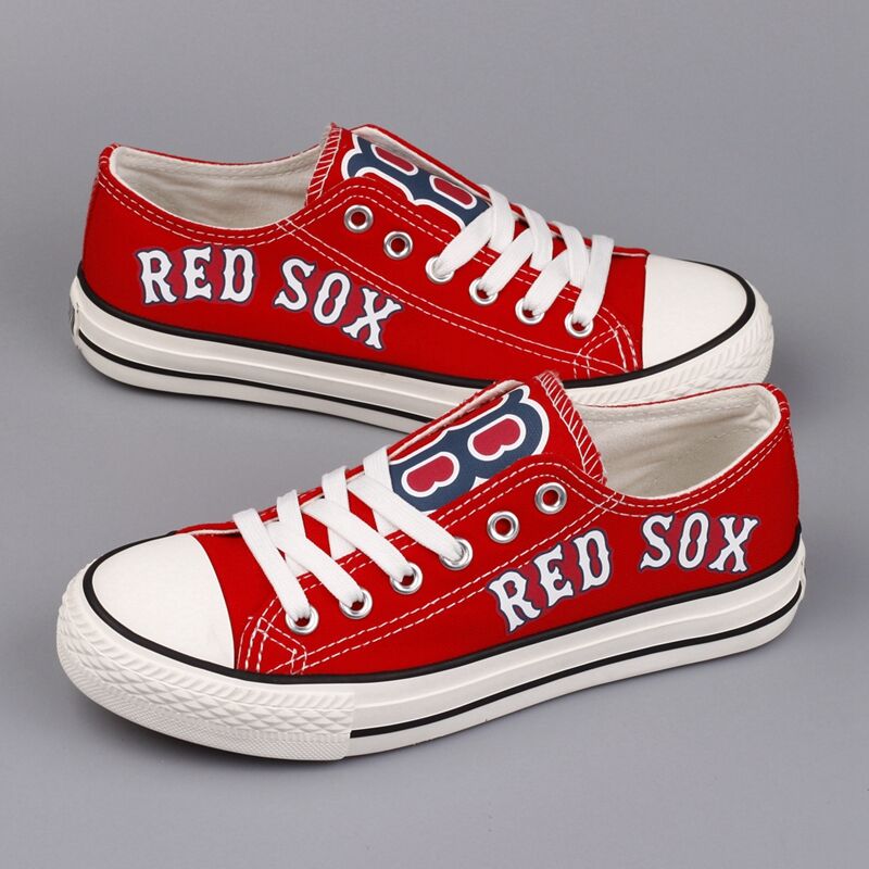 Women and Youth MLB Boston Red Sox Repeat Print Low Top Sneakers