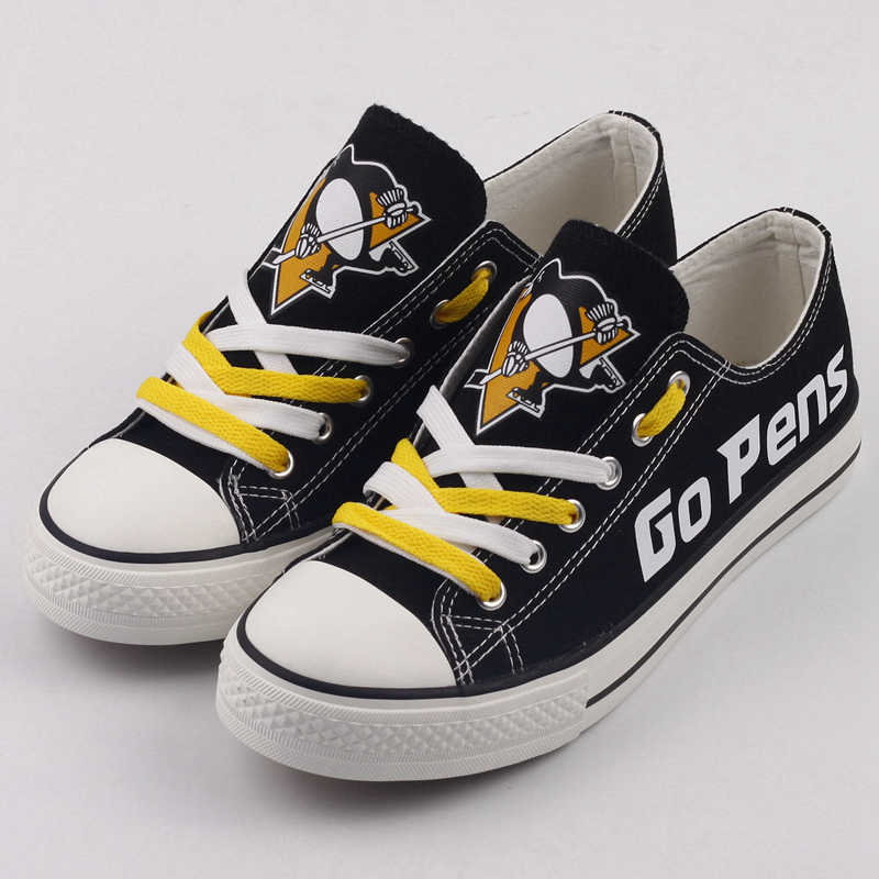 All Sizes NHL Pittsburgh Penguins Repeat Print Low Top Sneakers