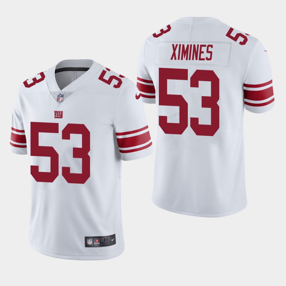 Men's Giants #53 Oshane Ximines White Vapor Untouchable Limited Stitched NFL Jersey