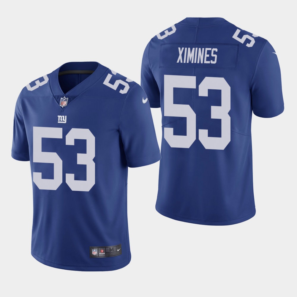 Men's Giants #53 Oshane Ximines Blue Vapor Untouchable Limited Stitched NFL Jersey