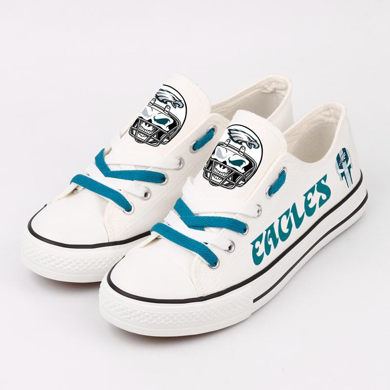 All Sizes NFL Philadelphia Eagles Repeat Print Low Top Sneakers 003