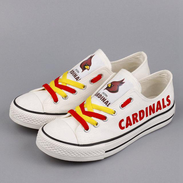 Women or Youth NFL Arizona Cardinals Repeat Print Low Top Sneakers 002