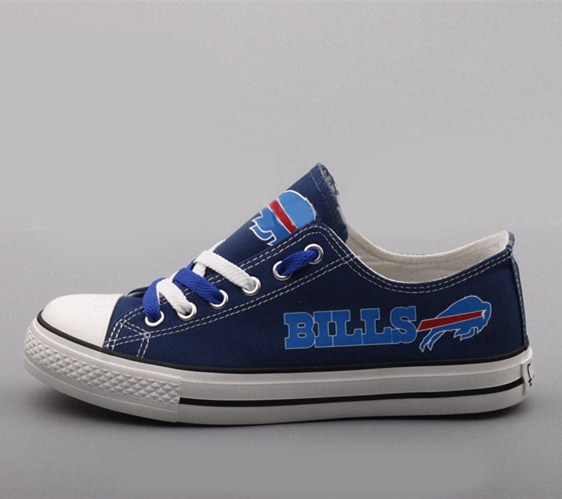Women or Youth NFL Buffalo Bills Repeat Print Low Top Sneakers 002