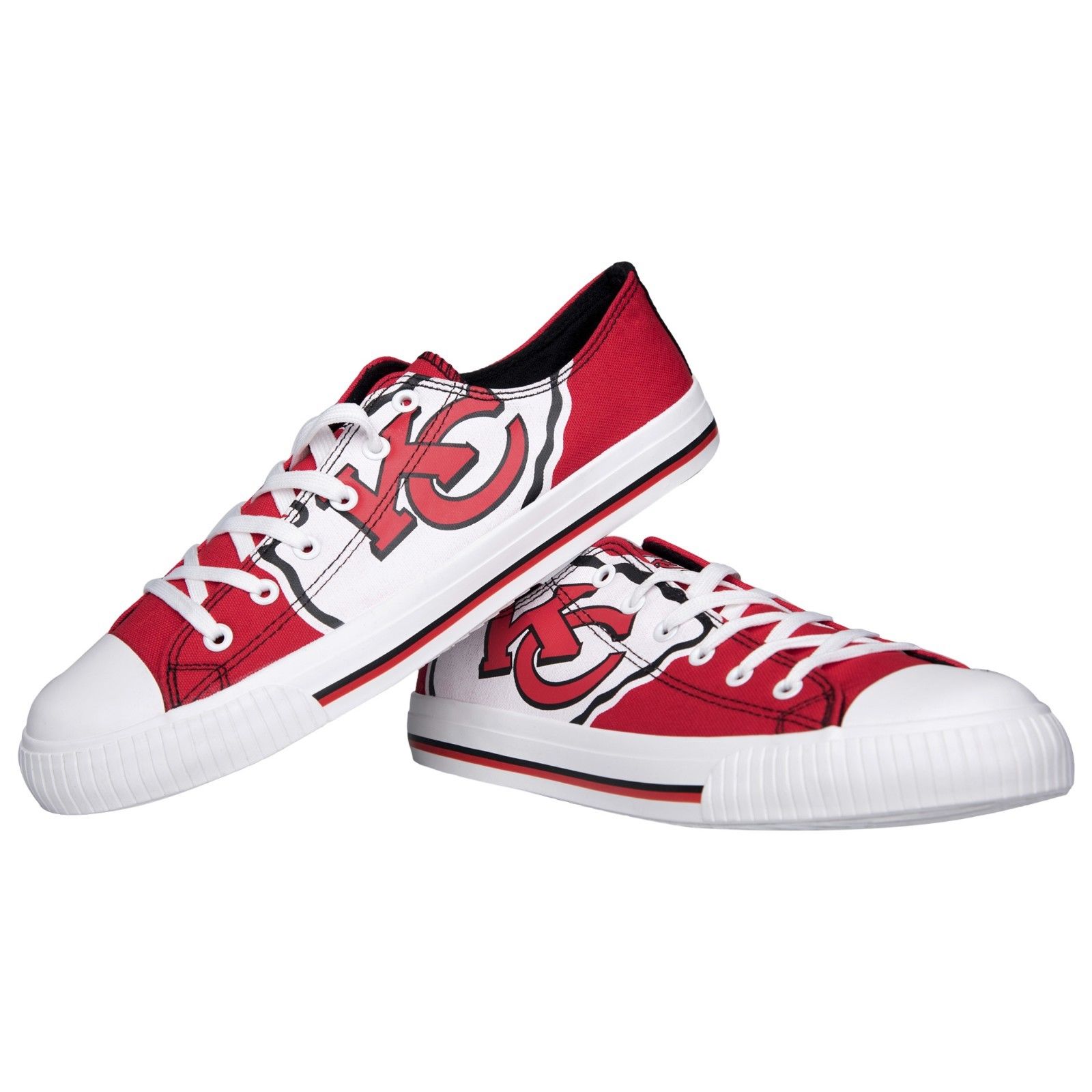 Women and Youth NFL Kansas City Chiefs Repeat Print Low Top Sneakers