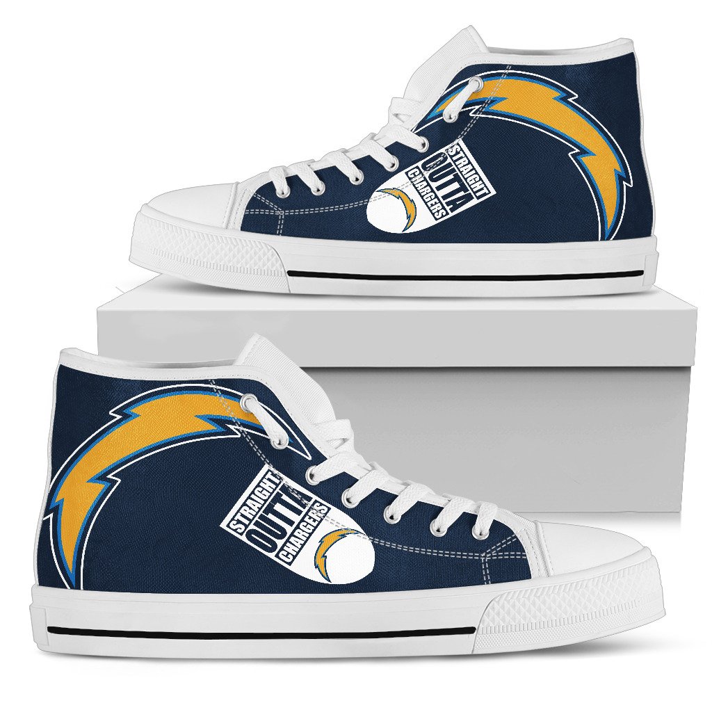 Men's NFL Los Angeles Chargers Repeat Print High Top Sneakers 003