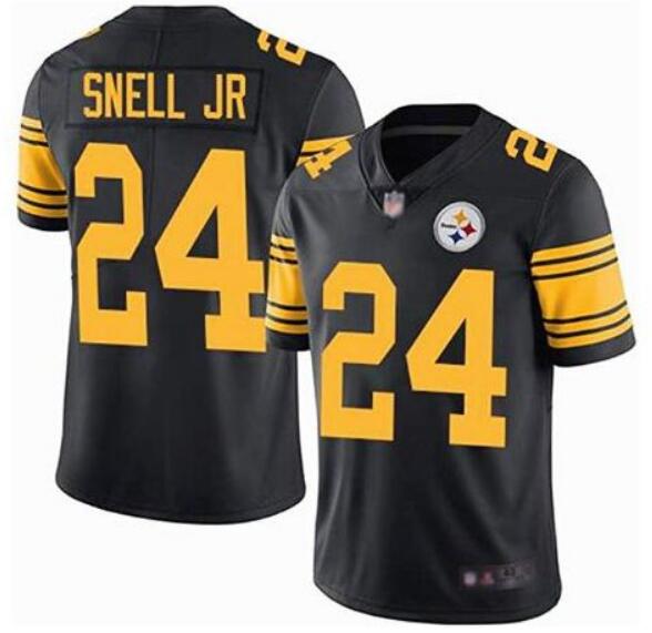 Men's Pittsburgh Steelers # 24 Benny Snell Jr. Black Vapor Untouchable Limited Stitched NFL Jersey Limited Stitched NFL Jersey