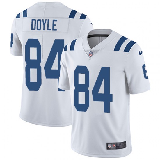 Men's Indianapolis Colts #84 Jack Doyle Royal White Vapor Untouchable Limited Stitched NFL Jersey