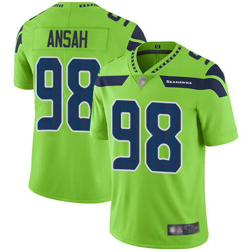 Men's Seahawks #98 Ezekiel Ansah Greem Vapor Untouchable Limited Stitched NFL Jersey