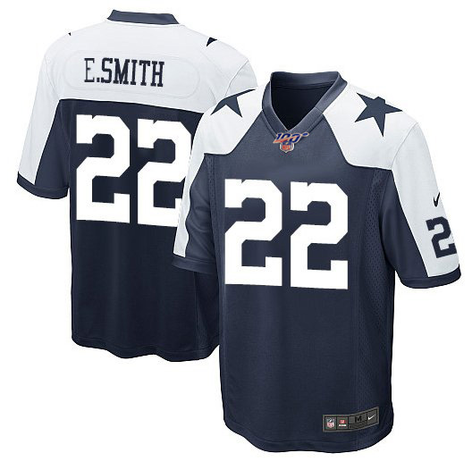 Men's Dallas Cowboys #22 Emmitt Smith White 2019 100th Season Limited Stitched NFL Jersey