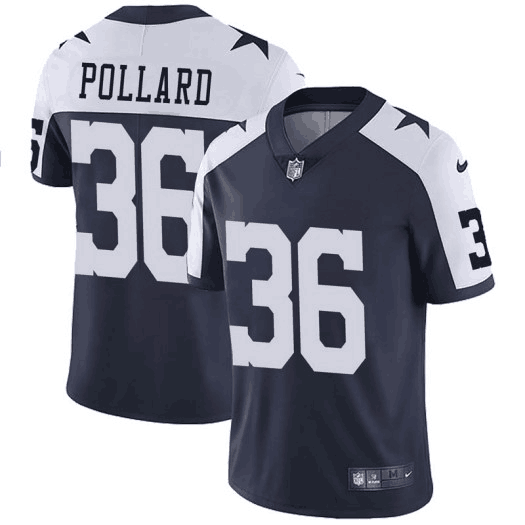 Men's Dallas Cowboys #36 Tony Pollard Navy Throwback Vapor Untouchable Limited Stitched NFL Jersey