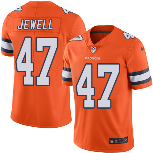 Men's Denver Broncos #47 Josey Jewell Orange Vapor Untouchable Limited Stitched NFL Jersey