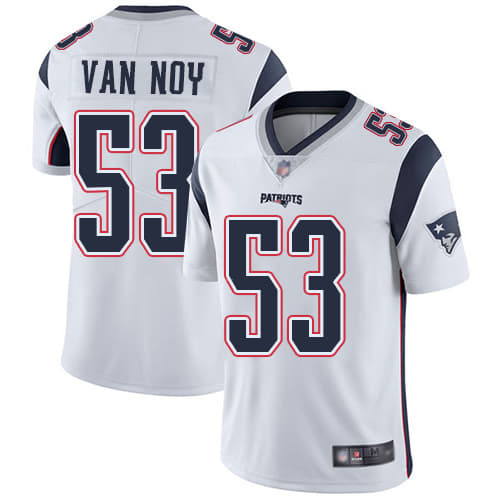 Men's New England Patriots #53 Kyle Van Noy White Vapor Untouchable Limited Stitched NFL Jersey