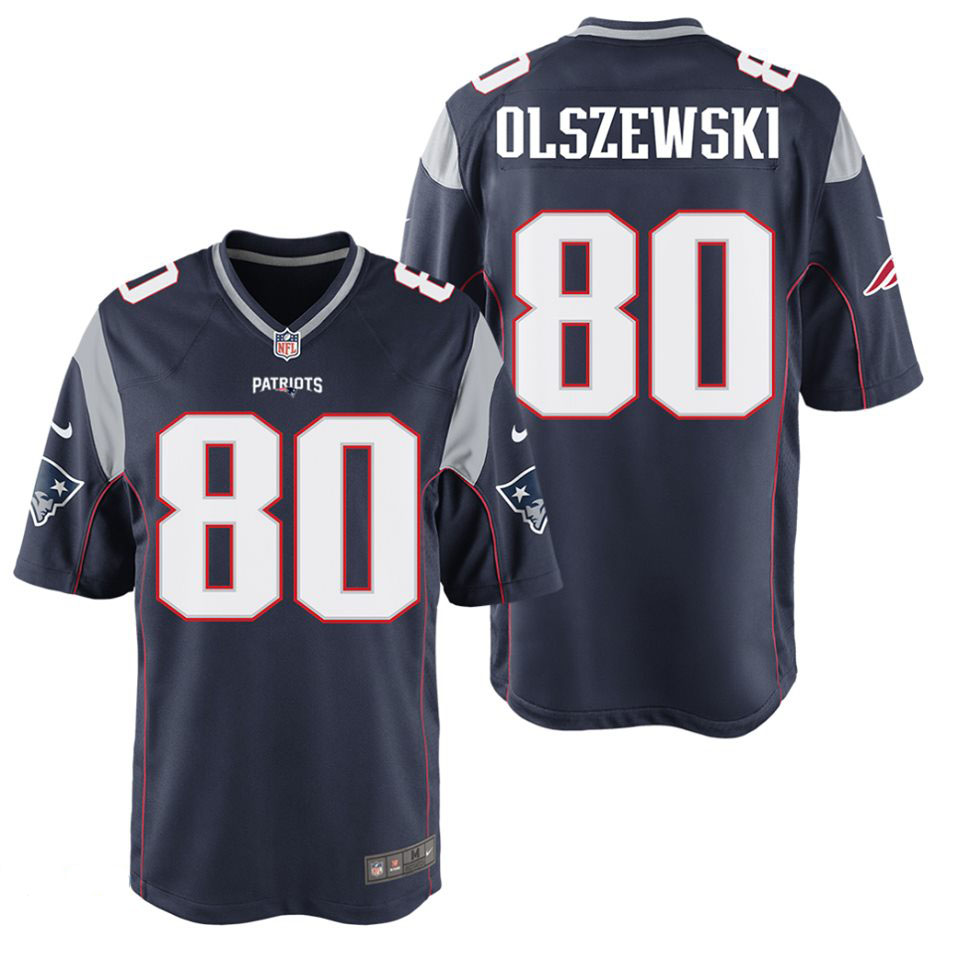 Men's New England Patriots #80 Gunner Olszewski Navy Limited Stitched NFL Jersey