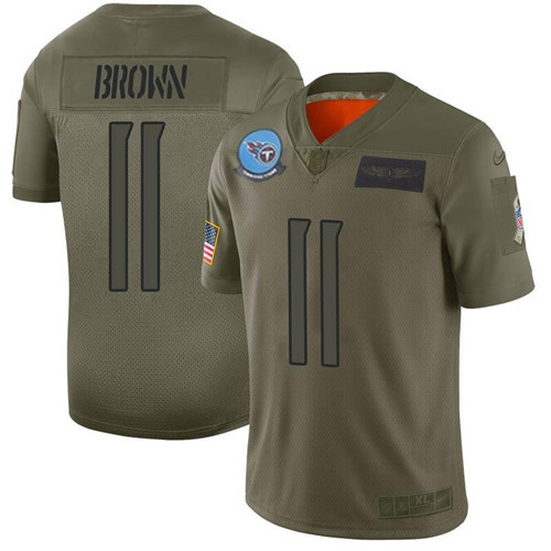 Men's Tennessee Titans #11 A.J. Brown 2019 Camo Salute To Service Limited Stitched NFL Jersey