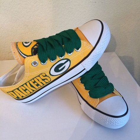 Women Or Youth Green Bay Packers Repeat Print Low Top Sneakers 015