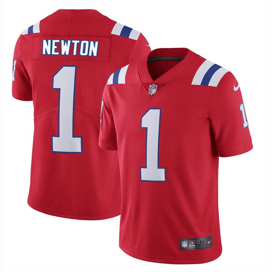 Men's New England Patriots #1 Cam Newton 2020 Red Vapor Untouchable Limited Stitched NFL Jersey