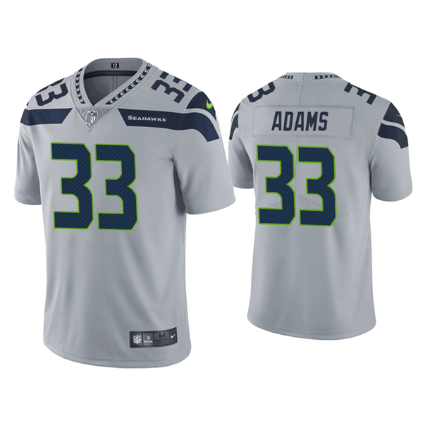 Men's Seattle Seahawks #33 Jamal Adams Gray Vapor Untouchable Limited Stitched Jersey