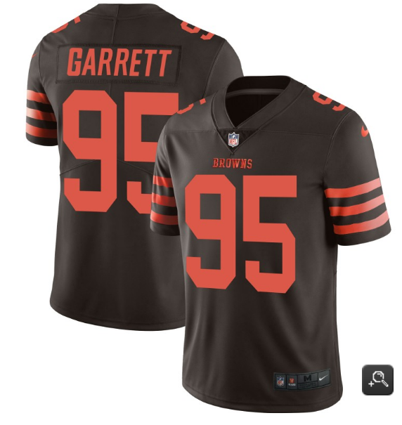 Men's Cleveland Browns Brown #95 Myles Garrett Limited Stitched NFL Jersey