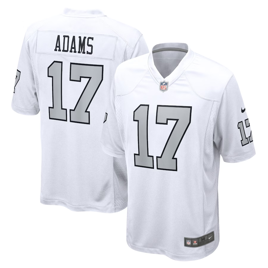Men's Las Vegas Raiders #17 Davante Adams White Game Stitched Jersey
