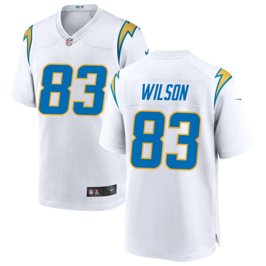 Men's Los Angeles Chargers #83 Pokey Wilson White Stitched Game Jersey