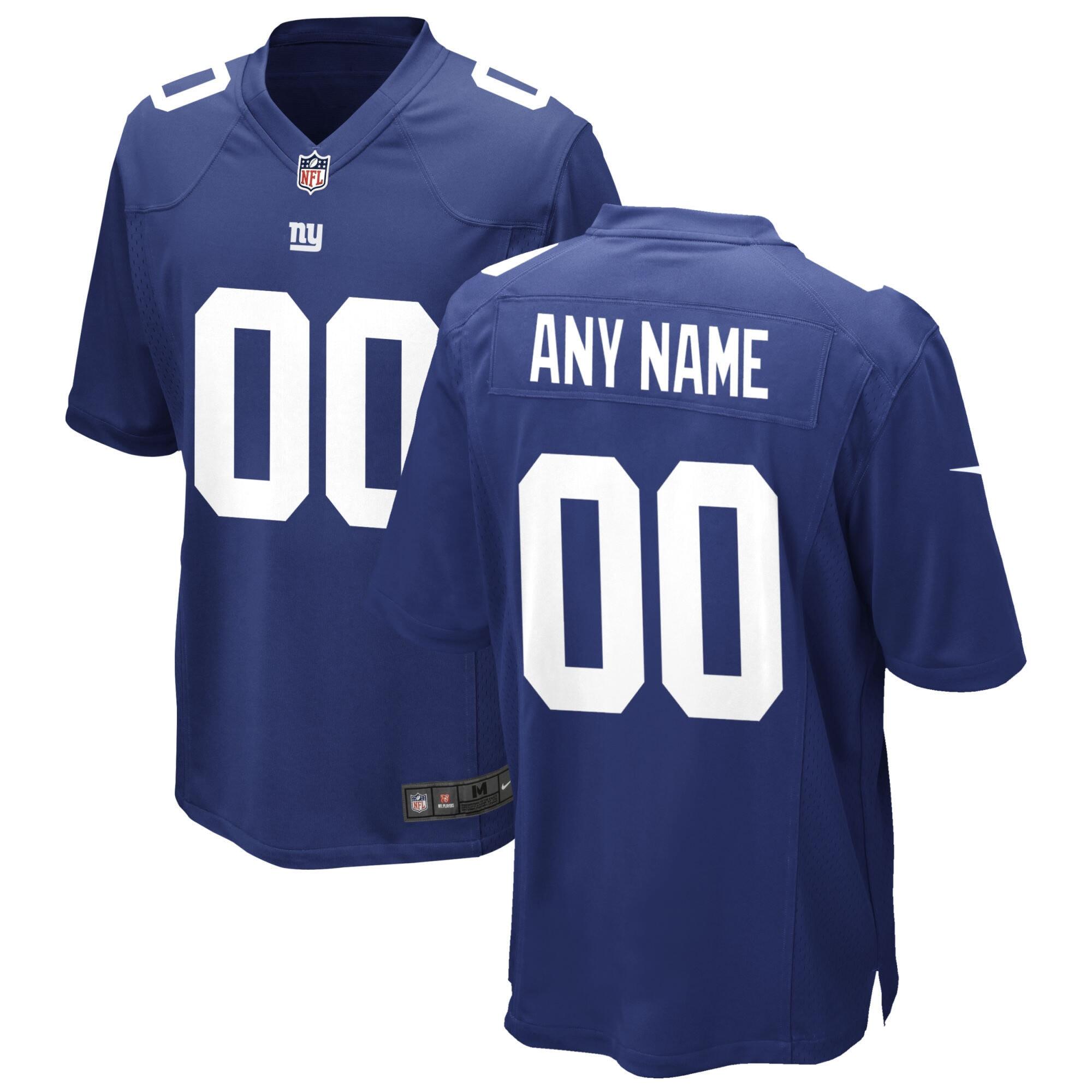Men's New York Giants ACTIVE PLAYER Royal Stitched Game Jersey