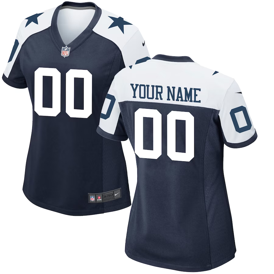 Women's Dallas Cowboys ACTIVE PLAYER Custom Navy Game Stitched Jersey