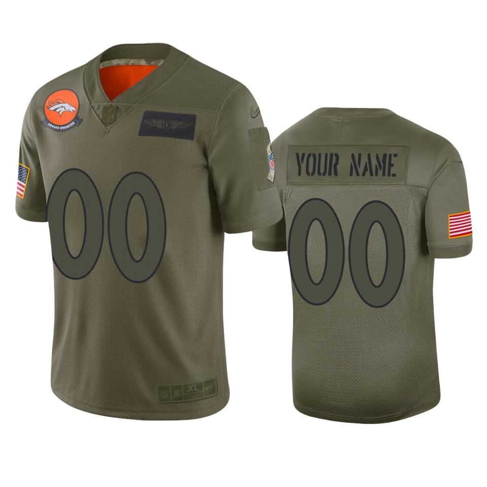 Men's Denver Broncos Active Player Custom 2019 Camo Salute To Service Limited Stitched NFL Jersey