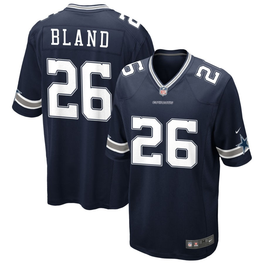Men's Dallas Cowboys #26 DaRon Bland Navy Stitched Football Game Jersey