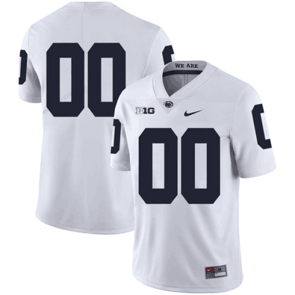 Men's Penn State Nittany Lions Active Player Custom White Stitched Jersey