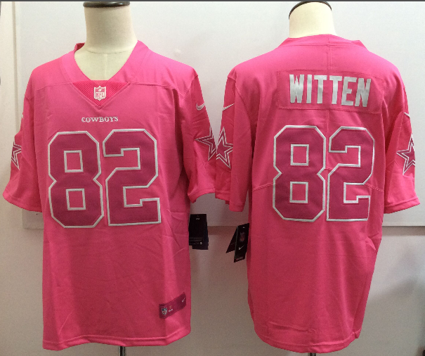 Men's Nike Dallas Cowboys #82 Jason Witten Pink Limited Rush Stitched NFL Jersey
