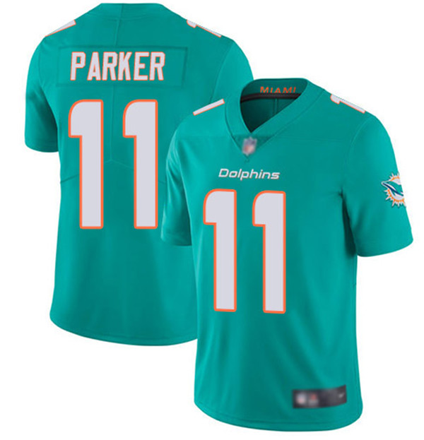 Men's Miami Dolphins #11 DeVante Parker 2020 Aqua Vapor Limited Stitched Jersey
