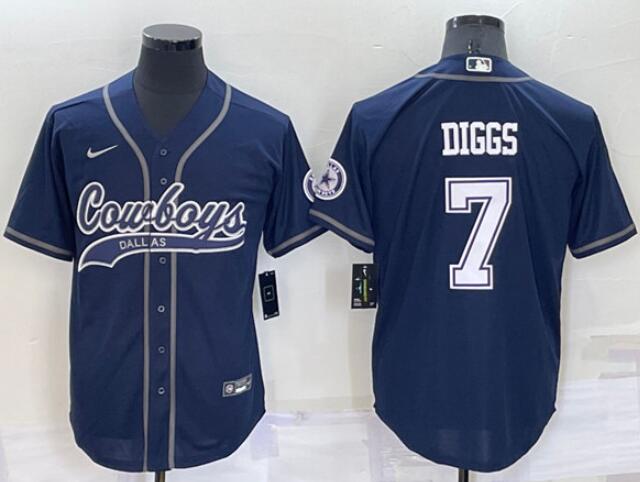 Men's Dallas Cowboys ACTIVE PLAYER Custom Navy Cool Base Stitched Baseball Jersey